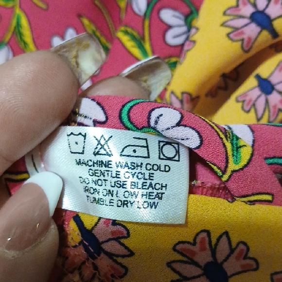 Violet & Claire Women's Floral Tank Top - Pink and Orange - Picture 9 of 9